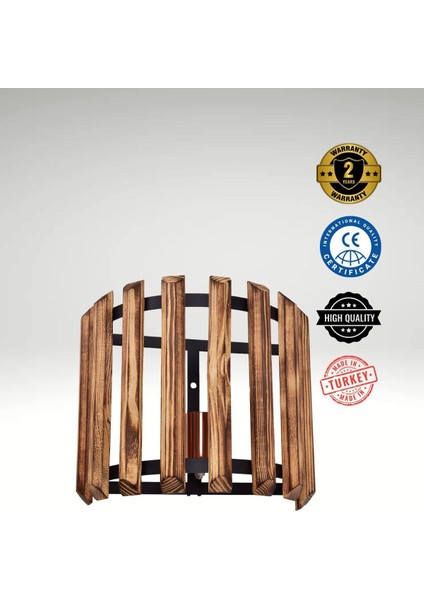 Doğal Dokunuş Ahşap Çit Aplik