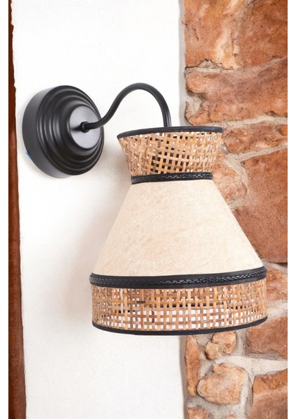 Doğal Hazeran & Kadife Kumaş Aplik Iç Mekan Duvar Aydınlatması Özel Tasarım El Yapımı 30X25CM fiyatları