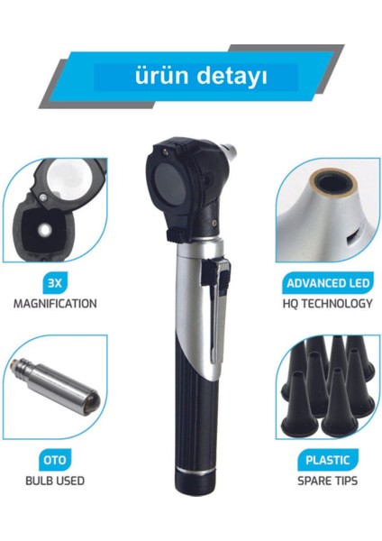 Fıber Otoskop Siyah - Pratik ve Güçlü Tıbbi Cihaz, Kolay Kullanım fırsatları