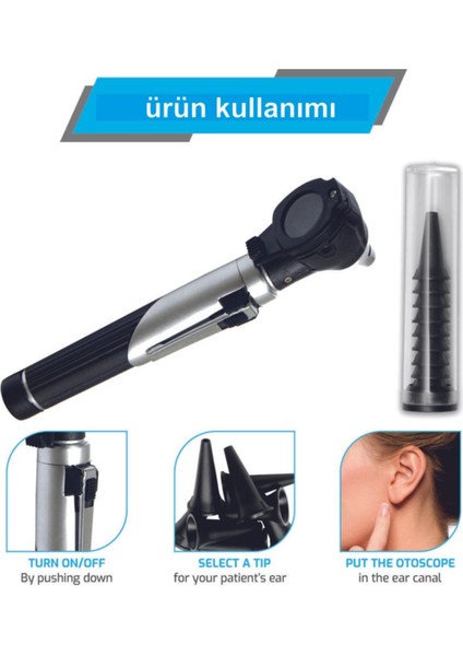 Fıber Otoskop Siyah - Pratik ve Güçlü Tıbbi Cihaz, Kolay Kullanım indirimleri