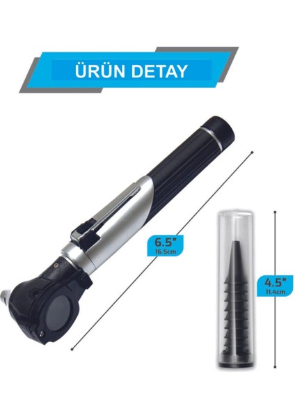 Fıber Otoskop Siyah - Pratik ve Güçlü Tıbbi Cihaz, Kolay Kullanım