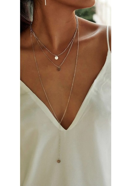 Gümüş Kaplama Kadın Stam Kolye