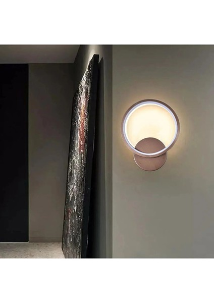 Mila Modern Tasarım Kahverengi Renk Gün Işığı Ledli Banyo - Mutfak - Salon Ledli Duvar Aplik
