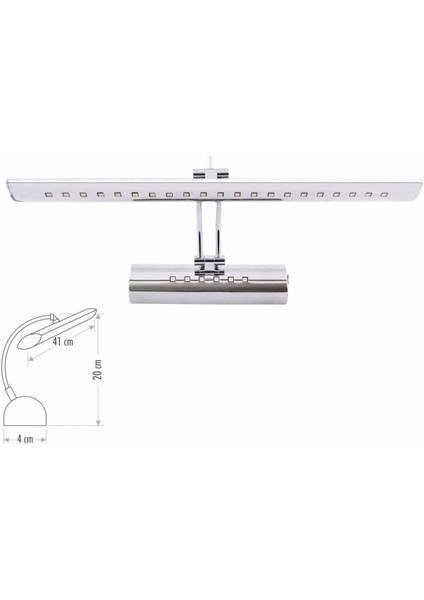 CT-5212 Kuğu 7W Krom Ledli Resim Ayna Aplik Beyaz Işık