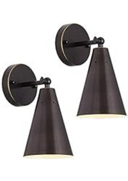 Metal Mafsallı Siyah Hareketli Rustik Duvar Aplik