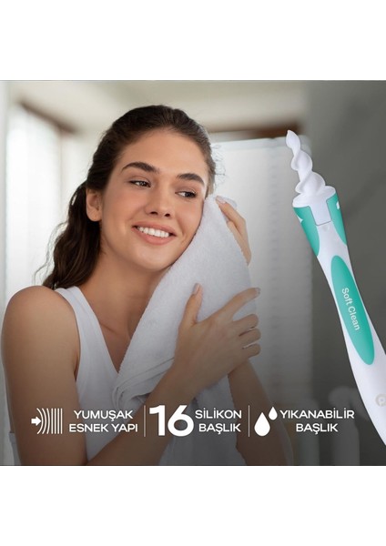 Yeşil Renk Rahat ve Pratik Kulak Temizliği Yumuşak ve Işıltılı Bakım