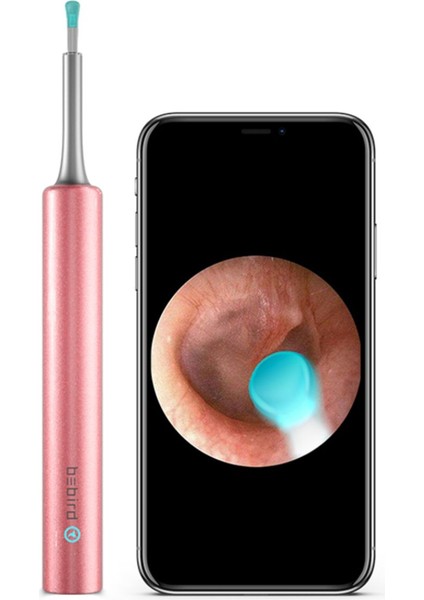 T5 Görüntülü Akıllı Kulak Temizleyici, Pembe, Kolay ve Güvenli Kullanım
