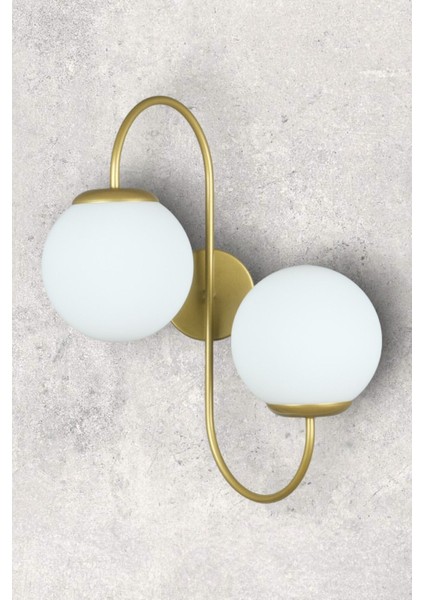 Jüpiter Aplik Modern Tasarım Eskitme Renk Beyaz Camlı Cafe - Mutfak – Yatak Odası – Hol Duvar Aplik modelleri