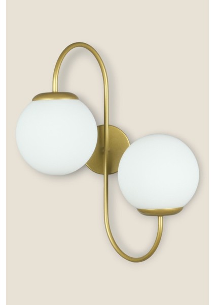 Jüpiter Aplik Modern Tasarım Eskitme Renk Beyaz Camlı Cafe - Mutfak – Yatak Odası – Hol Duvar Aplik fırsatları