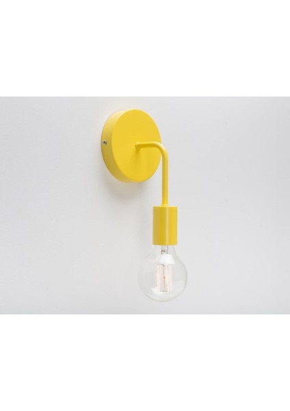 Vintage,rustik,retro,modern Sarı 1XE27 Duylu Metal Duvar Aplik