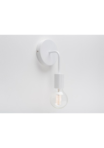 Vintage,rustik,retro,modern Beyaz 1XE27 Duylu Metal Duvar Aplik