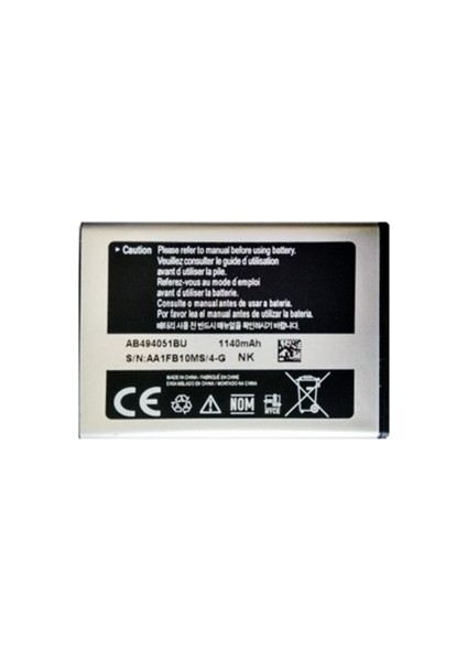 Samsung İ450-İ458 Pil Batarya Orjinal AB494051BU Nk