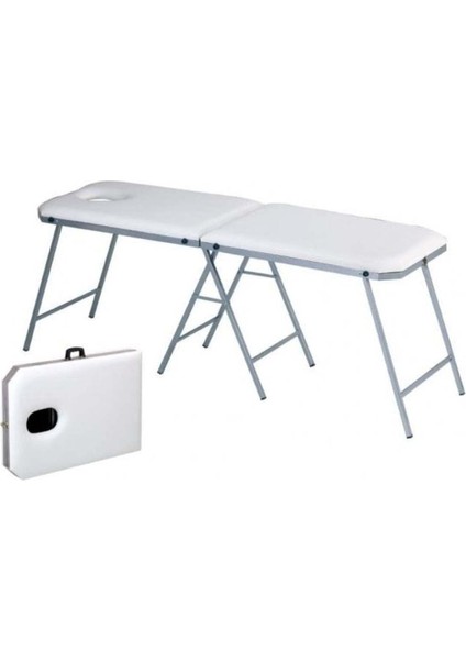 Hafif ve kullanışlı taşınabilir masaj ve sedye, 180 cm, 60-75 cm genişlik, beyaz renk fırsatları