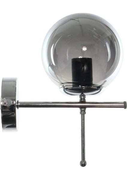 Çello Aplik Modern Tasarım Gri Renk Füme Camlı Cafe - Mutfak – Yatak Odası – Hol Duvar Aplik