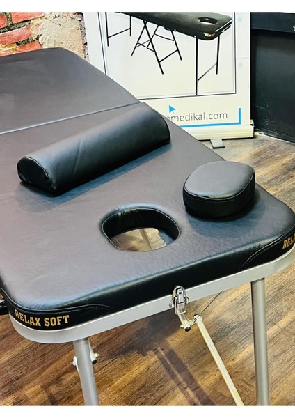 Yerli Soft Masaj Masası, Siyah, Uzun ve Geniş, Dayanıklı ve Konforlu Tasarım