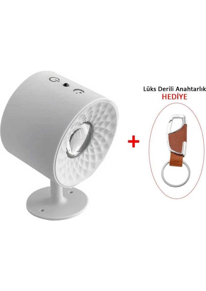 LED Rgb Çift Taraflı Şarjlı Kumandalı Duvar Aplik Aydınlatması Beyaz