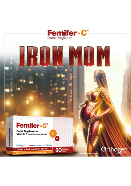 Femifer-C Demir Takviyesi - Demir Bisglisinat -Demir Anemisi Vitamin Takviyesi