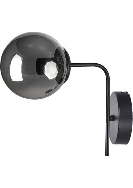 Vien Özel Salon - Mutfak - Cafe Tasarım Siyah Gövde Füme Camlı Duvar Aplik fiyatları