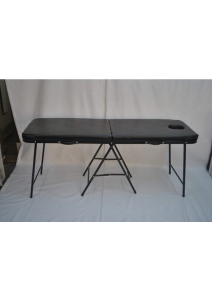 Şık Siyah Masaj Masası, Konfor ve Kaliteyle Uzunluk 100-200 cm, Genişlik 60-75 cm
