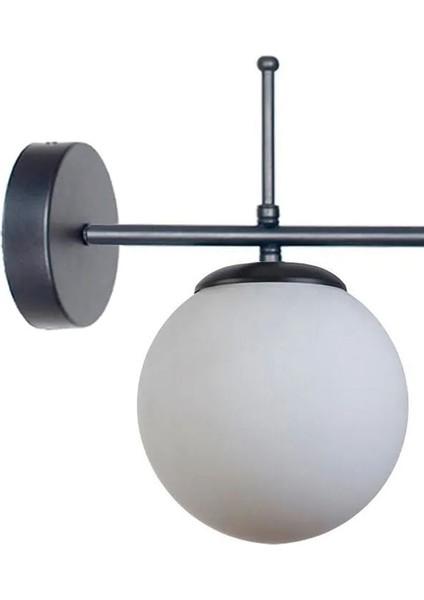 Feris Özel Salon - Mutfak - Cafe Tasarım Siyah Gövde Camlı Duvar Aplik fiyatları