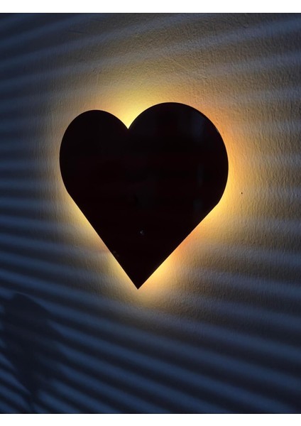 Büyük LED Pilli Kalp Aplik Metal Iç Mekan Duvar Aydınlatmaları, Hediyelik Ürünler Kalpli Işık fırsatları