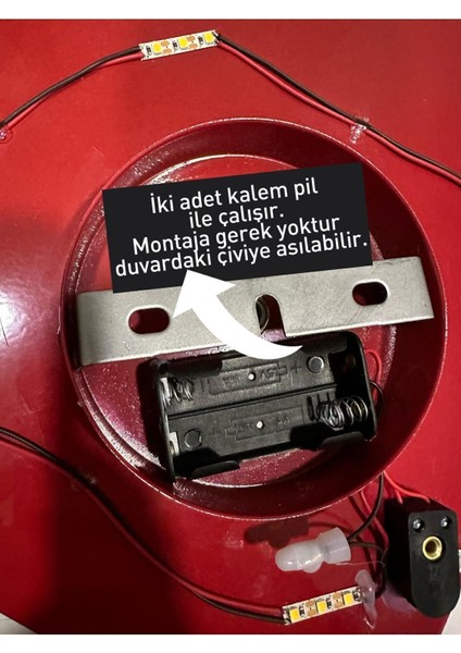 Büyük LED Pilli Kalp Aplik Metal Iç Mekan Duvar Aydınlatmaları, Hediyelik Ürünler Kalpli Işık