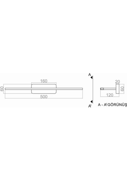 Ayna Üzeri LED Aplik 50 cm indirimleri