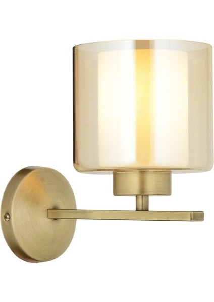 Avonnı AP-65245-1E Eskitme Kaplama Aplik E27 Metal Cam 20X27CM