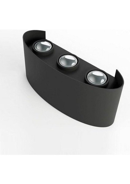 10 W Iki Yönlü LED Duvar Aplik - Gün Işığı (3000K) - Siyah - IP44 - CT-8011 indirimleri
