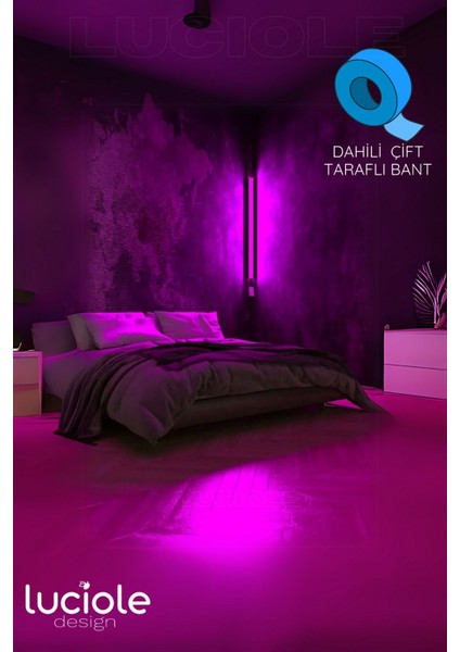 LED Aplik Işık Uzaktan Kumandalı Renk Animasyon Yapışkanlı Köşe Aplkdvrrsa fırsatları