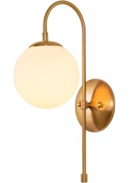 Mylights Eskitme Boyalı Opal Camlı Duvar Aplik Gece Lambası