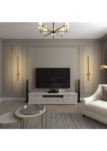 Pigas Düğmesiz Osram LED Modern Dekoratif LED Duvar Aplik 70CM Siyah 3000K Günışığı fırsatları