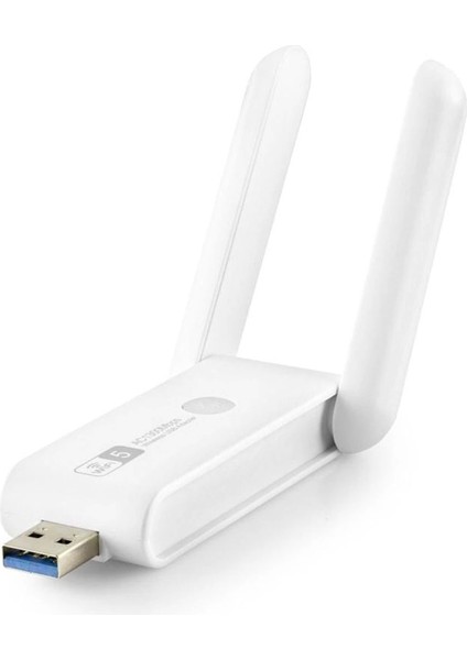 USB Wıfı Adaptor AC650 2.4ghz&5ghz RTL8812BU Wifi5 Beyaz UAC27D
