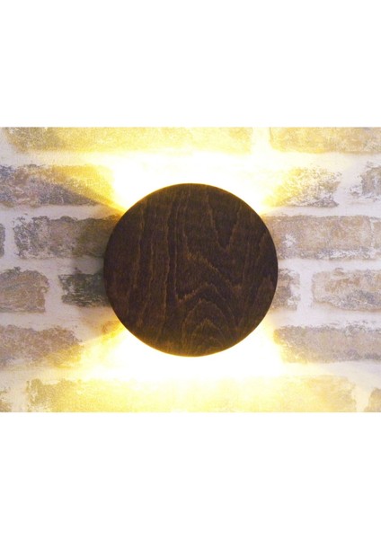 Açma Kapama Butonlu Anahtarlı Doğal Ahşap Yuvarlak Rustik Salon Duvar Aplik Kütük Aplik 220 V