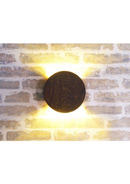 Açma Kapama Butonlu Anahtarlı Doğal Ahşap Yuvarlak Rustik Salon Duvar Aplik Kütük Aplik 220 V modelleri