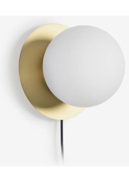 Retro Metal Glop Camlı Eskitme Kaplama Kablolu Fişli Dekoratif Duvar Aplik