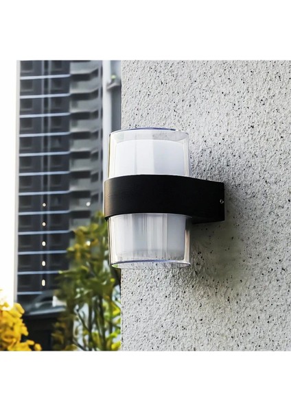 12 W Iki Yönlü LED Duvar Aplik - Gün Işığı (3000K) - Siyah - IP54 - CT-7048 fiyatları