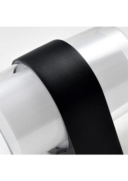 12 W Iki Yönlü LED Duvar Aplik - Gün Işığı (3000K) - Siyah - IP54 - CT-7048