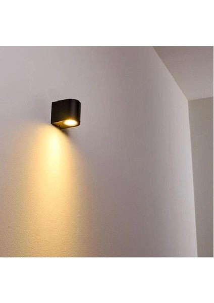 YDB-1001S Tek Yönlü Oval Alüminyum Gövde Duvar Aplik GU10 Duylu Ampulsuz