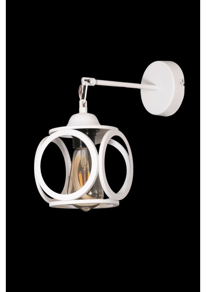 Lotus Aplik Modern Tasarım Loş Beyaz Renk Salon - Hol - Duvar Aplik