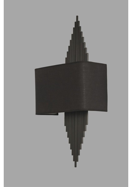 Hande Siyah Dikdörtgen Siyah Abajurlu Aplik modelleri