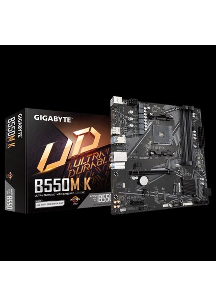 Gıgabyte B550M K, Rev.1.0, 4xddr4, 2xm.2, Dp, Hdmı, Am4 Soket Anakart