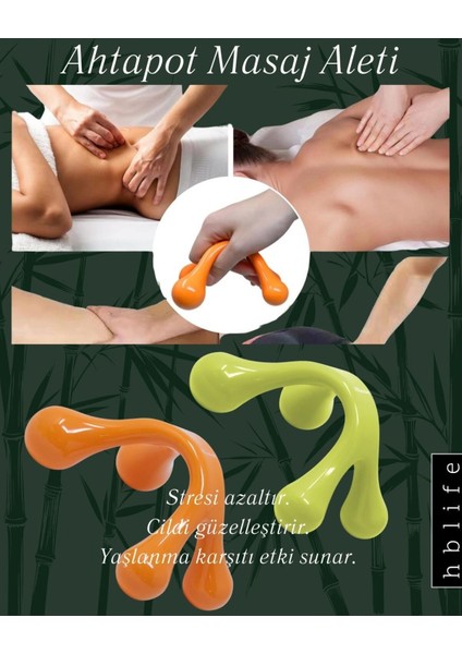 Ahtapot Masaj Aleti – Plastik Baş, Boyun, Sırt Masajı Için Pratik Masaj Cihazı