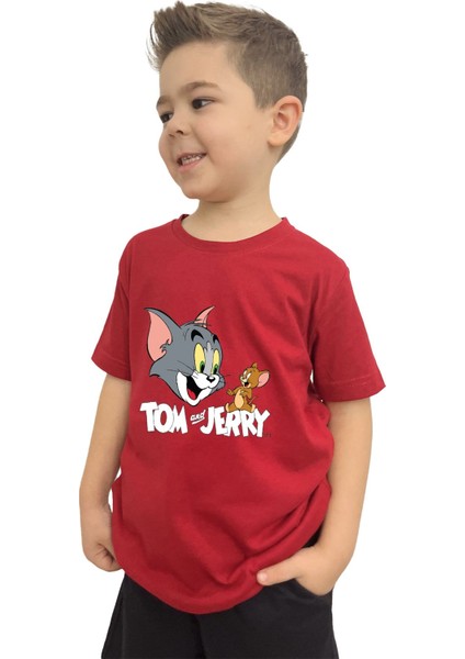 Tom ve Jerry Baskılı Çocuk Tişört ve Şort Takımı | %100 Pamuk, Şık ve Rahat modelleri