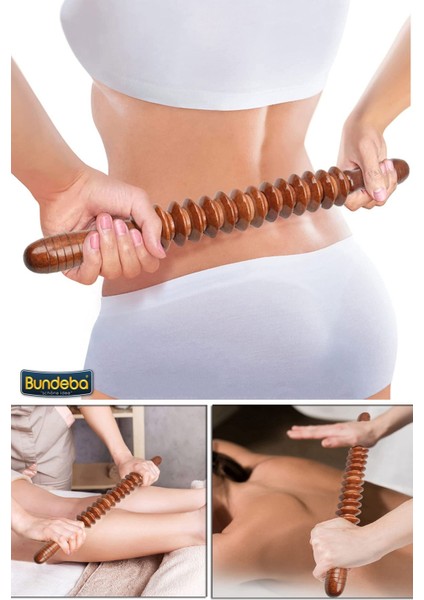 Ahşap El Rulosu Masaj Aleti Tetik Noktası Masaj Çubuğu Selülit, Vücut Terapisi Masaj Cihazı