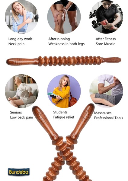 Ahşap El Rulosu Masaj Aleti Tetik Noktası Masaj Çubuğu Selülit, Vücut Terapisi Masaj Cihazı fırsatları