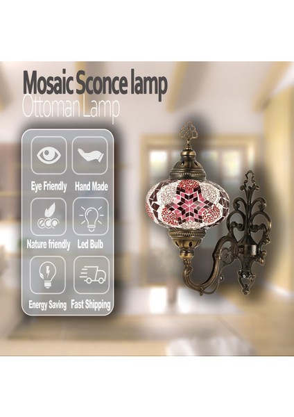 Dekoratif Aplik Mozaik Lamba Duvar Lambası fırsatları