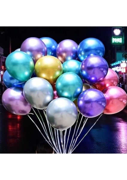 Ultra Yüksek Kalite 50 Adet Renkli Krom Balon Aynalı Balon Parlak Metalik Balon Krom Renkli Balon fiyatları