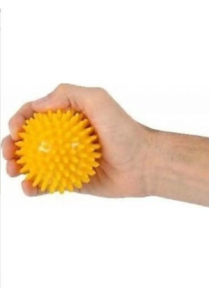 Dikenli Masaj Topu Sarı 8 Cm- Massage Ball