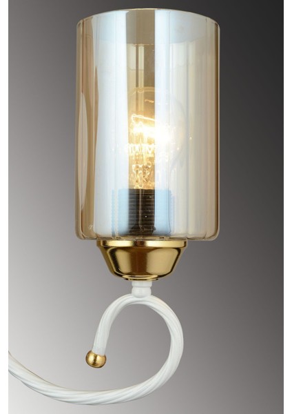 Beyaz Kule Silindir Camlı Modern Aplik modelleri